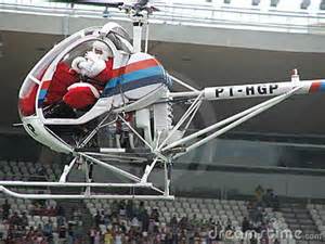 Et pourquoi pas un Père Noël en hélicoptère ? 